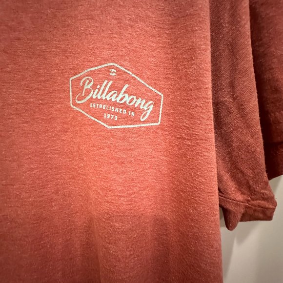Billabong Tri-blend Orange Men's T-Shirt Size: M - Picture 3 of 5